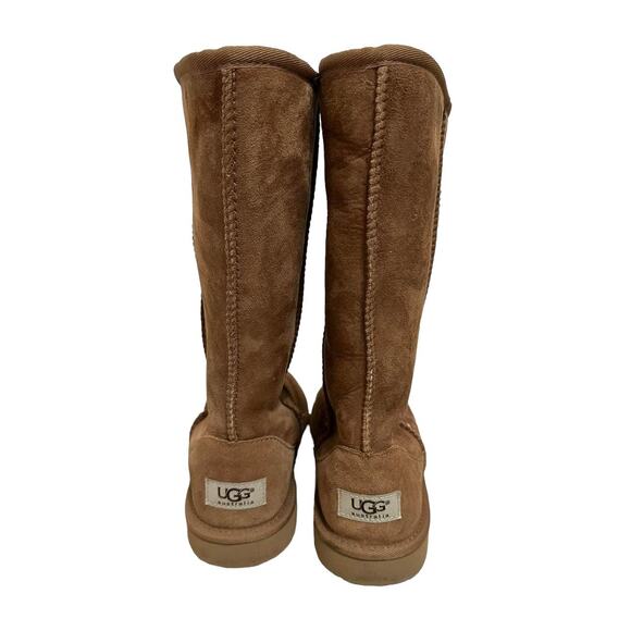 UGG Australia Women's Shearling Brown Suede‎ Fur F26015G Classic Tall Boots Sz 5 - Picture 7 of 7